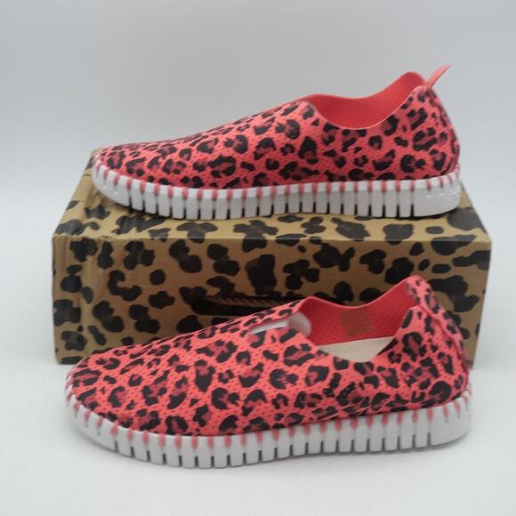 NEW Isle Jacobsen Hornbaek Women's 6 Tulip 139 Leopard Raspberry Pink Shoes - Picture 2 of 11